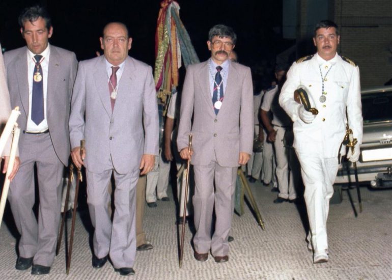 Enrique Bas en las fiestas de Duanes de 1980