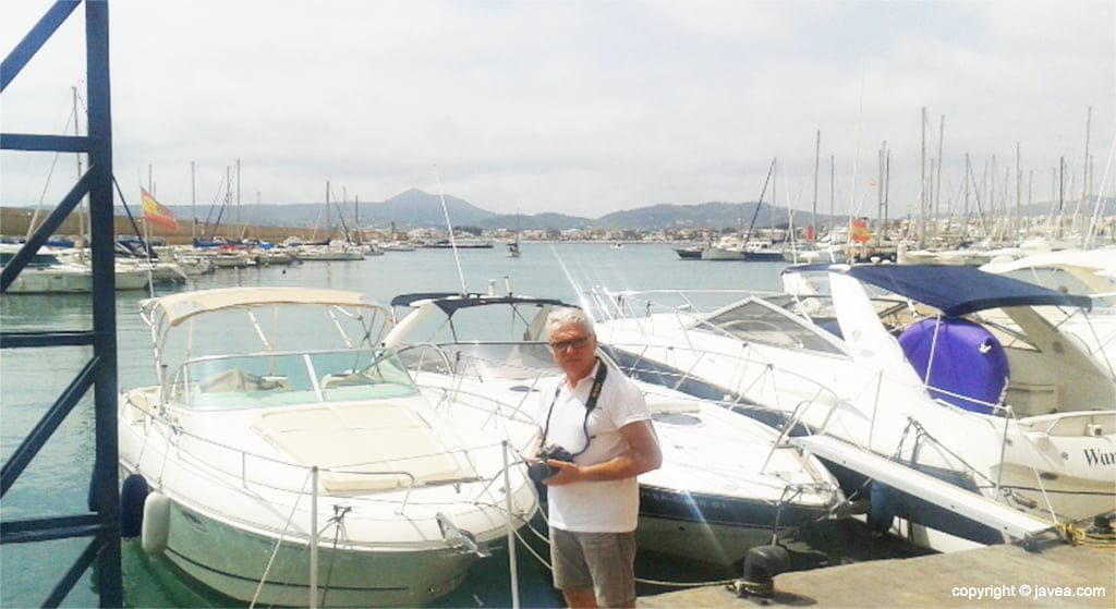 Vicent Domenech en el puerto de Xàbia