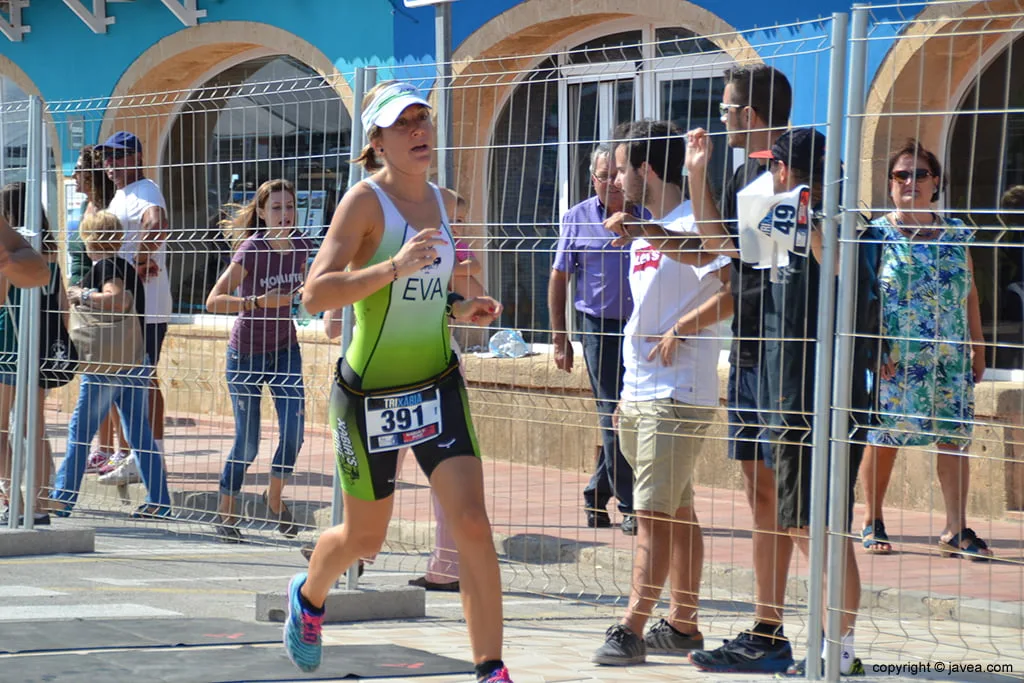 Eva Escortell durante la prueba