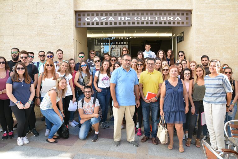 Grupo de alumnos de la Universitat d´Alacant de visita a Xàbia