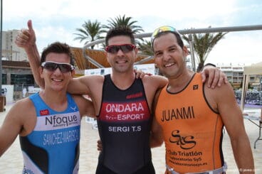 Los tres primeros clasificados masculinos olímpico