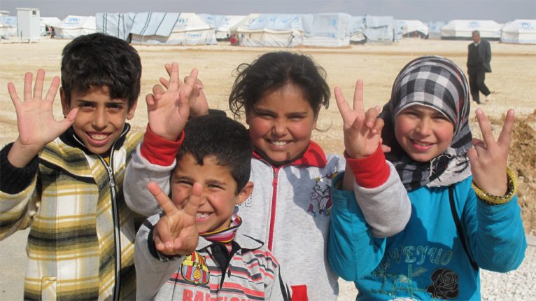 Niños refugiados sirios