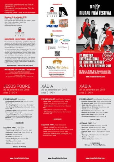 Tríptico oficial RiuRau Film Festival 2015