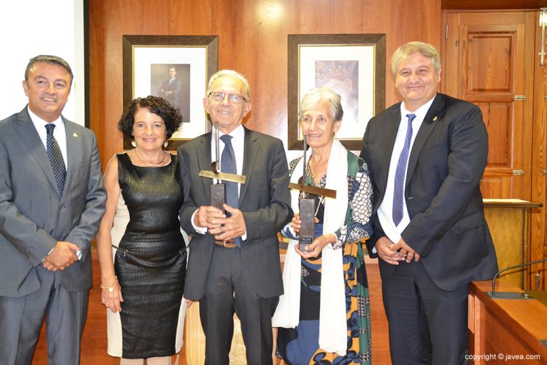 José Chulvi y Quico Moragues con los premiados