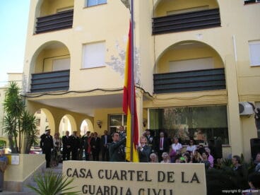 Bandera de España en el mastil