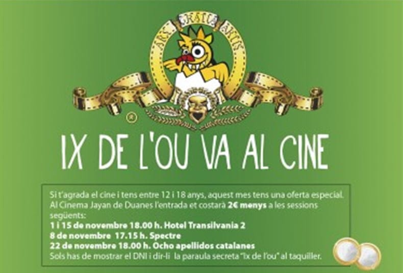 Cartel de la campaña de descuentos del cine Jayan