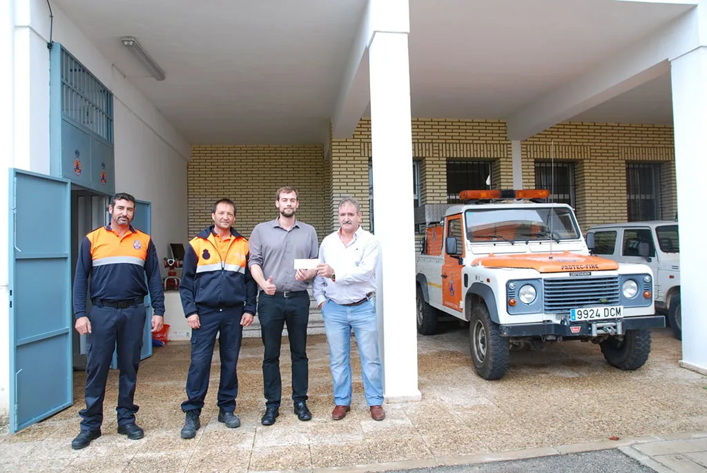 José Luis Luengo tras recibir el cheque