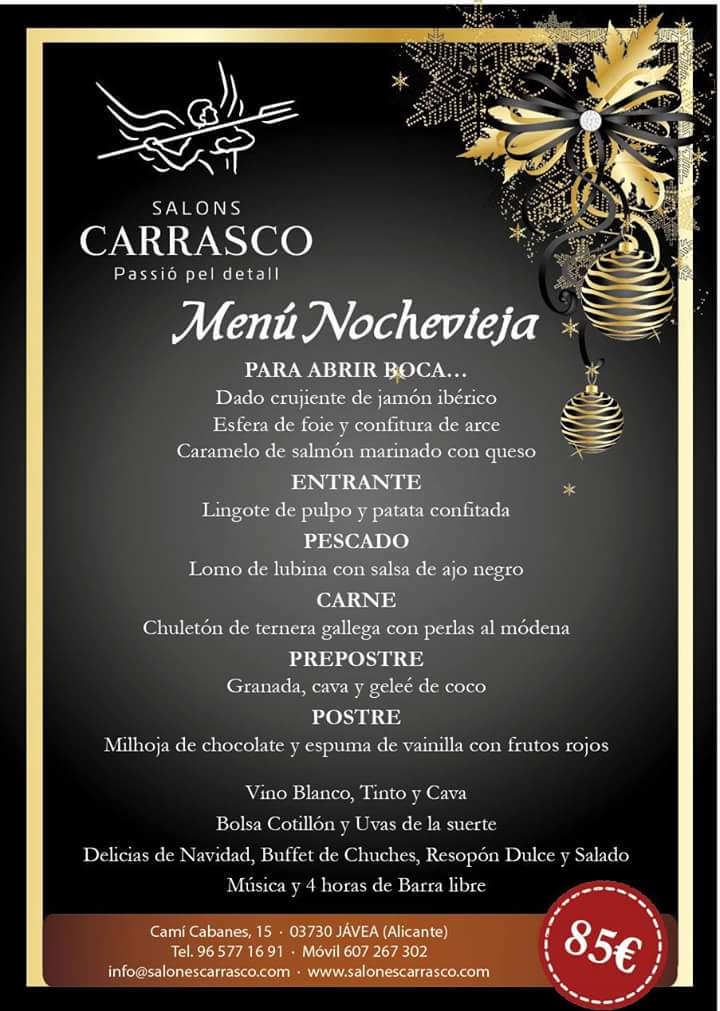 Menú nochevieja