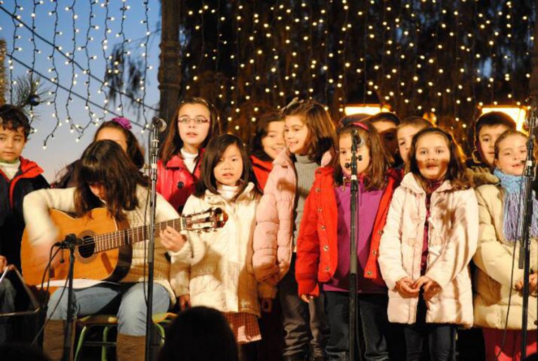 Christmas carol singing