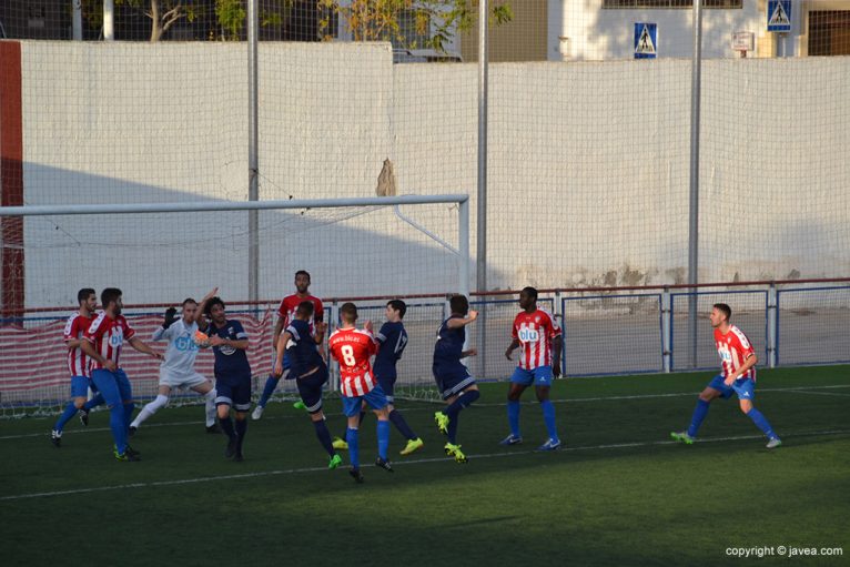 Gol de la UD Oliva en Xàbia