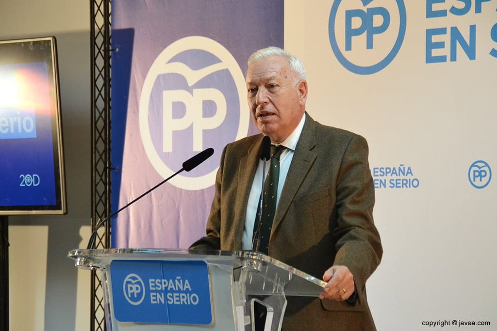 Imagen: José Manuel García-Margallo en su discurso