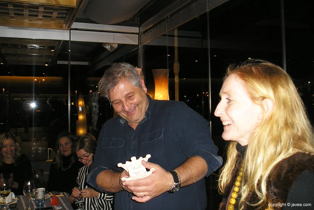 Quico Moragues recogiendo su premio.