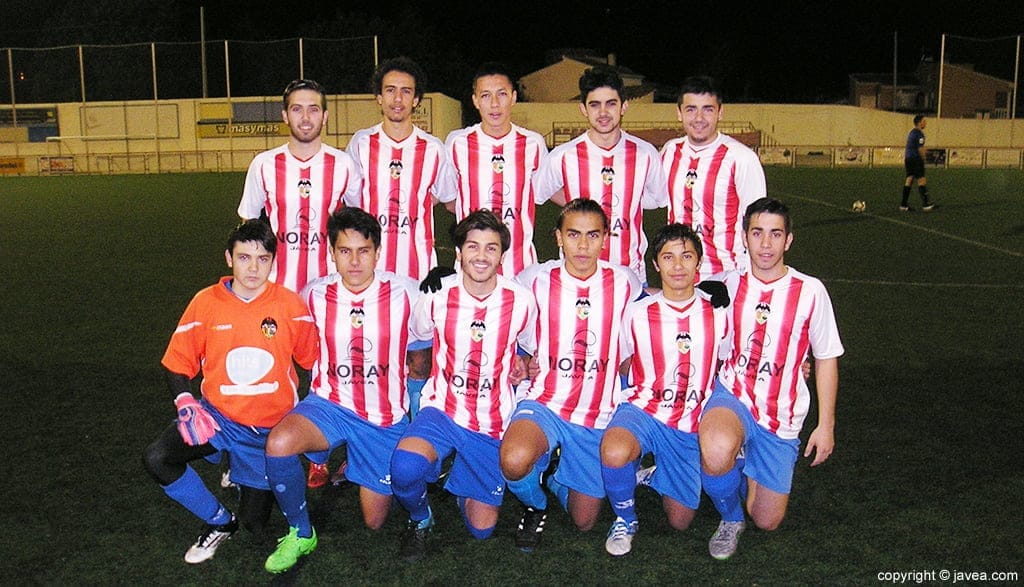 Once del CD Jávea en un partido de la temporada