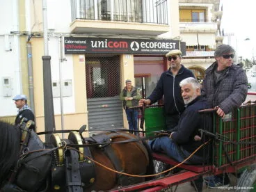 Carruaje en las calles de Xàbia