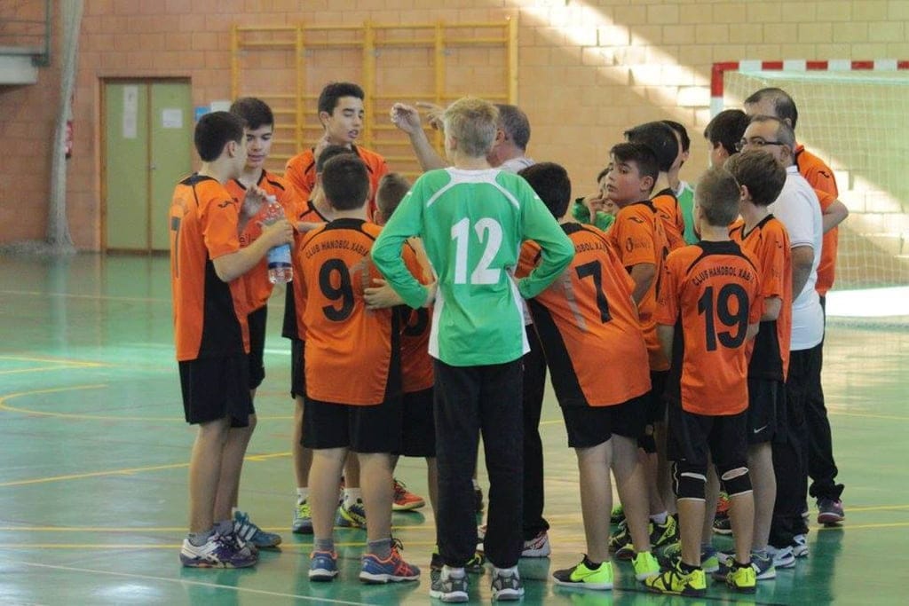Pep Hierro con sus chicos