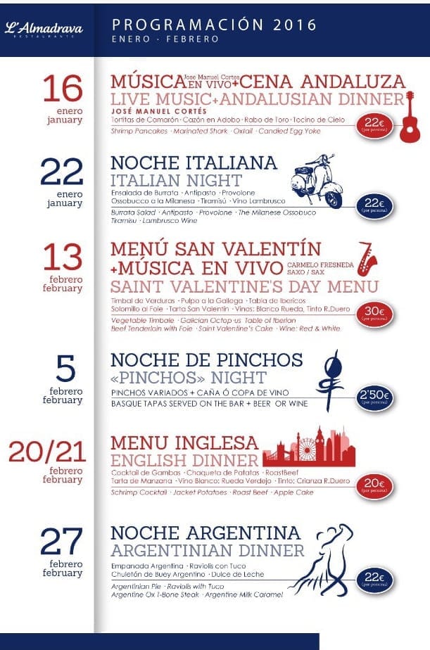 Programación Enero Febrero Almadrava
