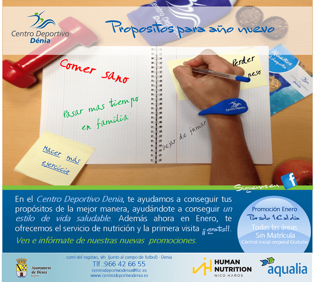 Propositos año nuevo Centro Deportivo Denia
