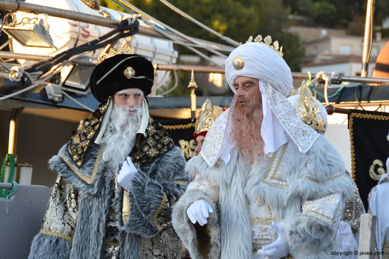 Reyes Melchor y Gaspar en el barco