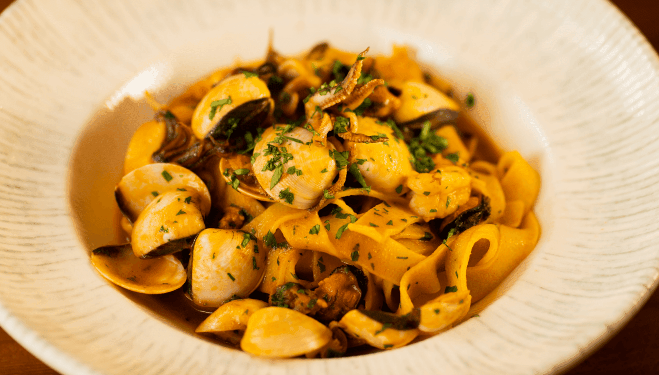 Pasta casera a la marinera en Jávea