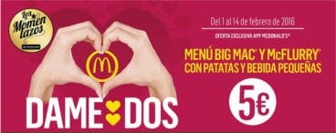 Menú San Valentín.