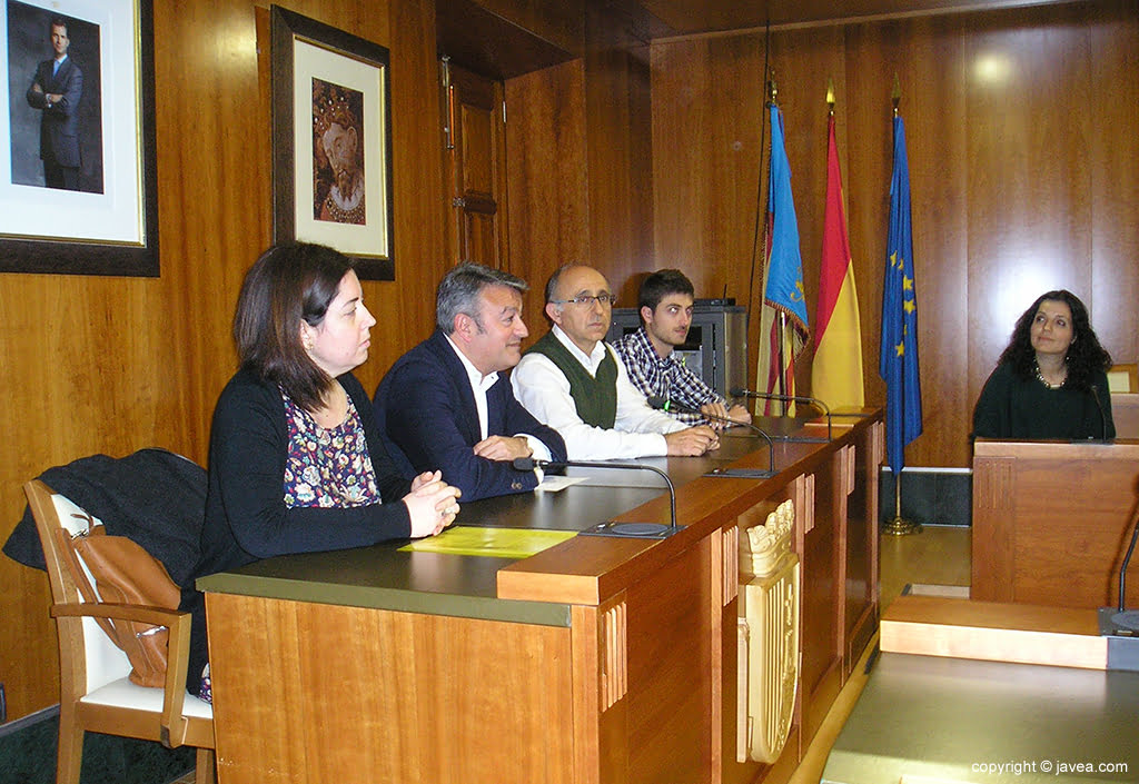 Villaverde, Chulvi, Jorro y Segarra en la recepción a alumnos del proyecto Eramus Plus