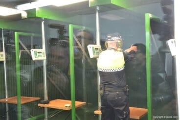Policía Local en la galería de tiro
