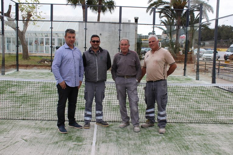 Toni Colomer in the new paddle tennis court