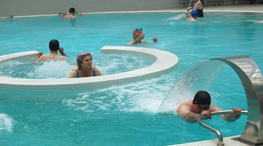 Usuarios de un balneario