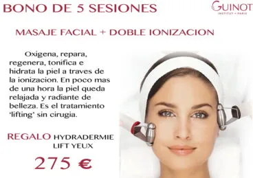 bono 5 masaje + doble ionizacion Cosmic Cosmetic