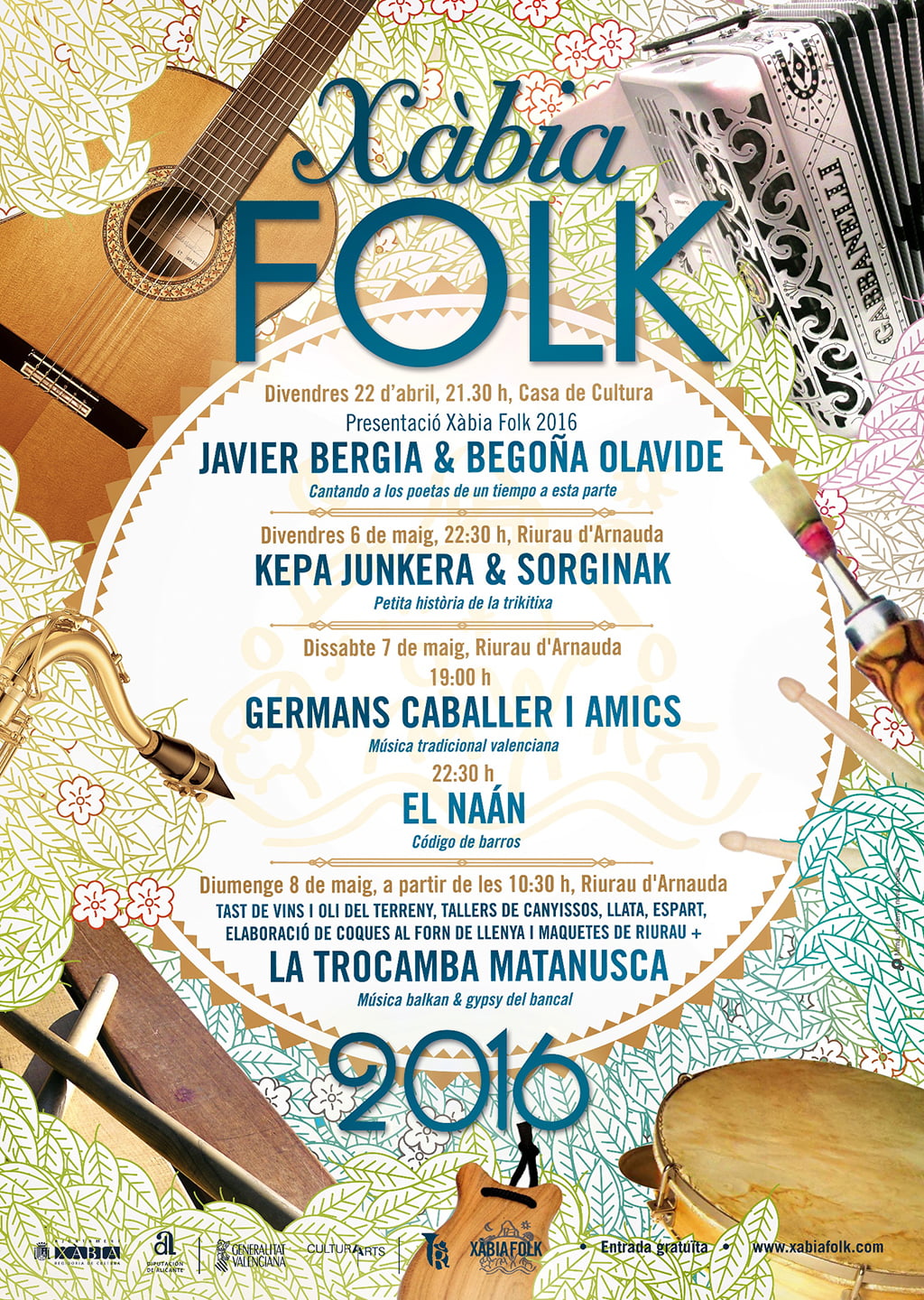 Cartel Festival Xàbia Folk 2016