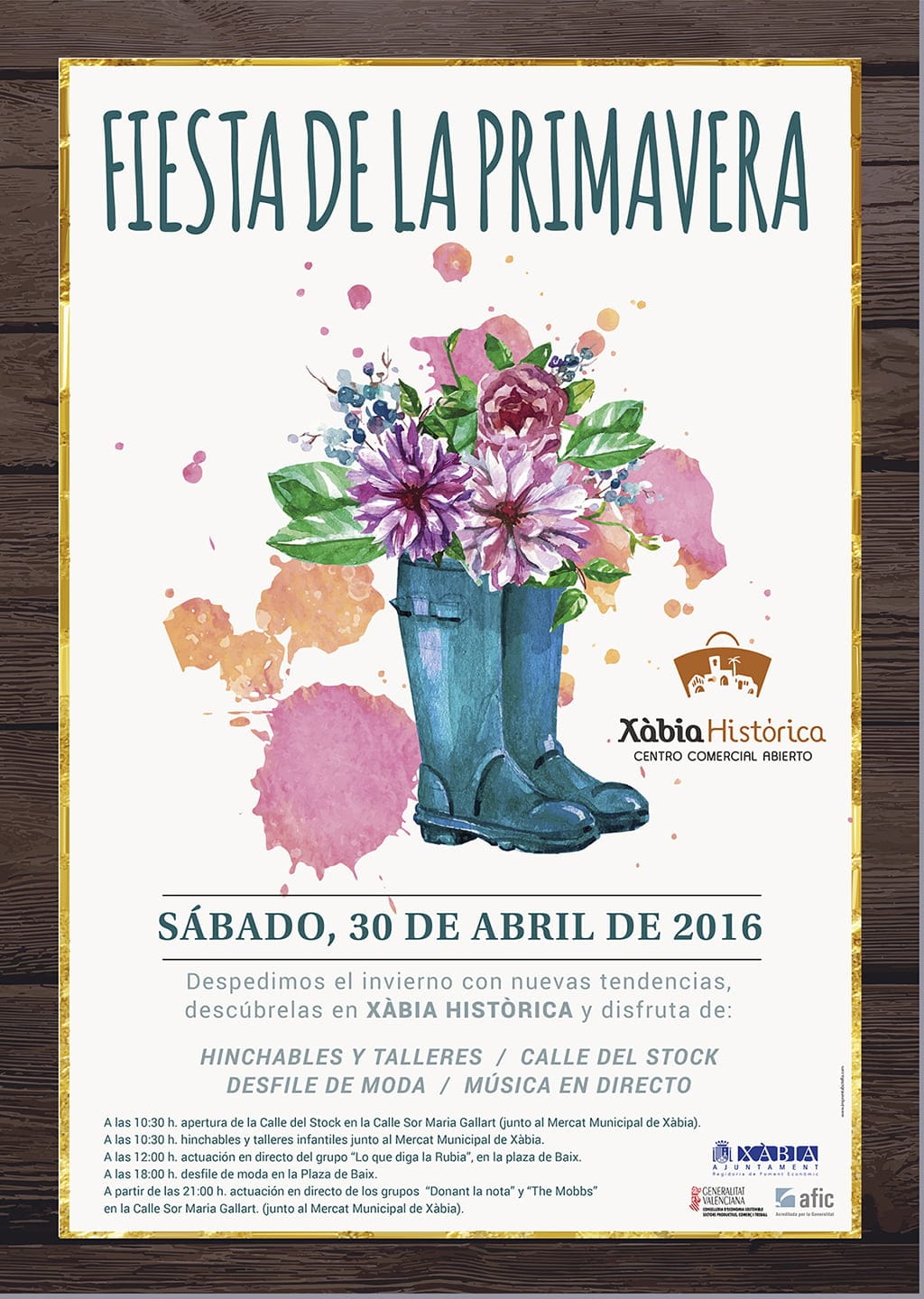 Cartel Fiesta de la Primavera en Xàbia