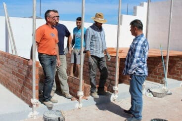Construcción de nichos en el cementerio de Benitatxell