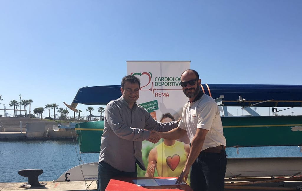 El Presidente de la Federación de Remo de la Comunidad, Juan Bautista Romero, estuvo junto al fundador de Cardiología Deportiva Rema