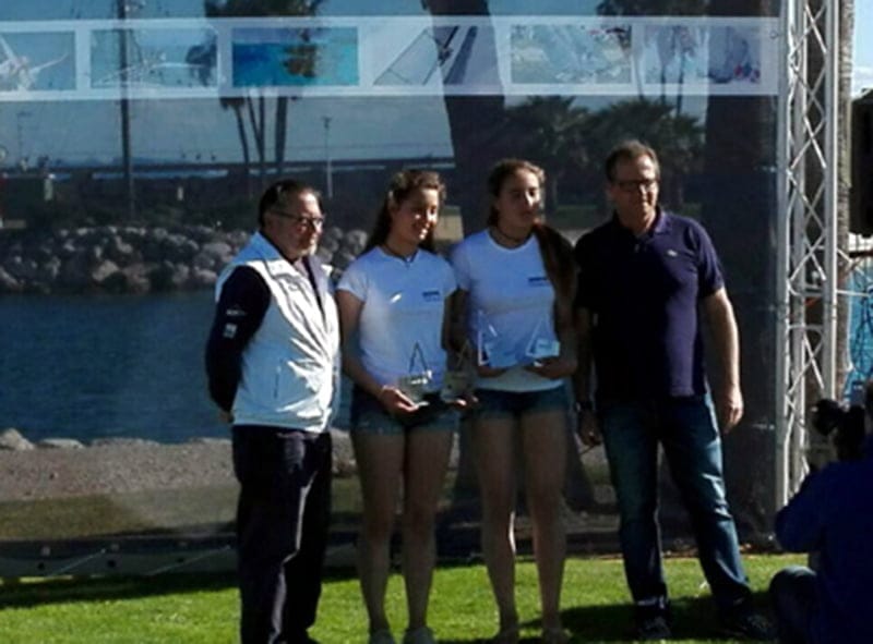 Julia Miñana y Sillvia Sebastia en el podio