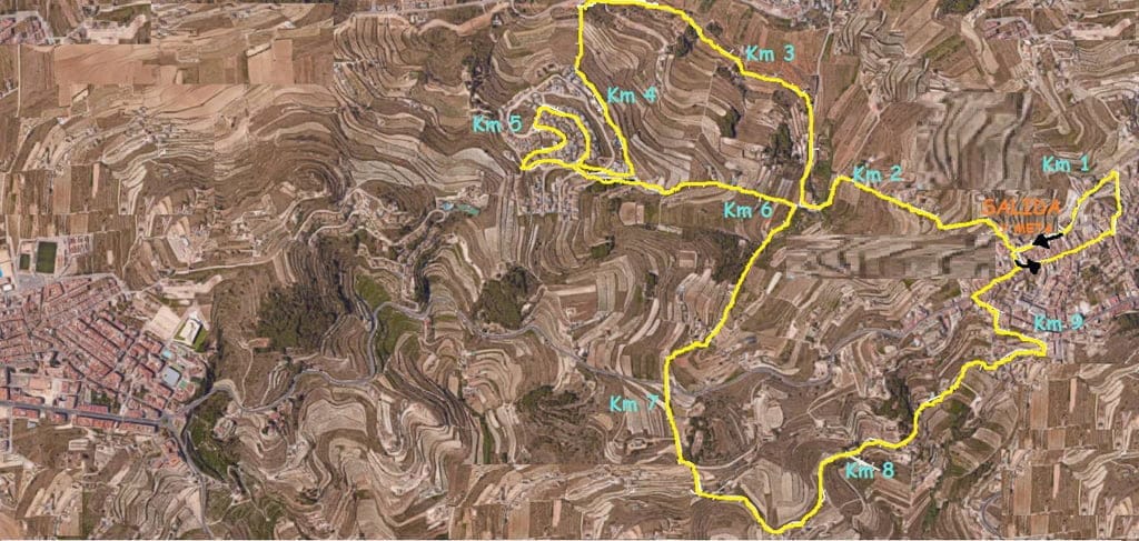 Recorrido de la etapa de la Volta a Peu por Poble Nou