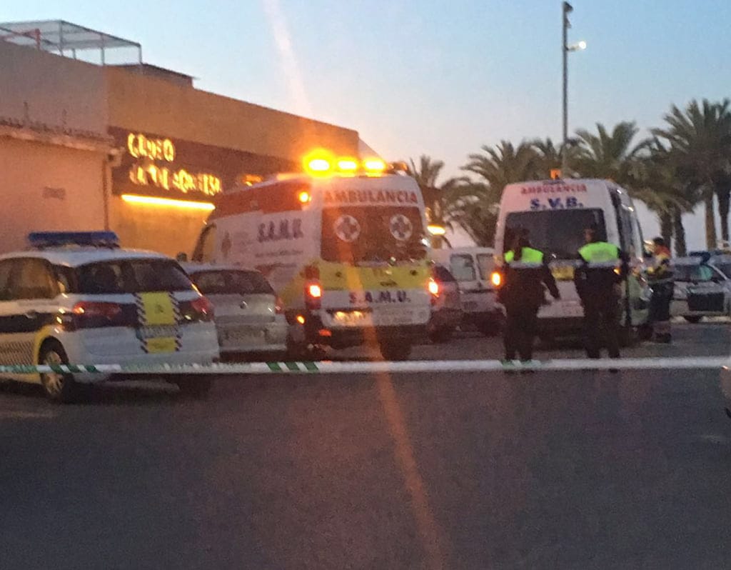 Zona acordonada por la policía local de Xàbia
