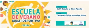 Cartel Escuela de Verano del CD Jávea