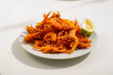 Gamba frita de la bahía de Jávea