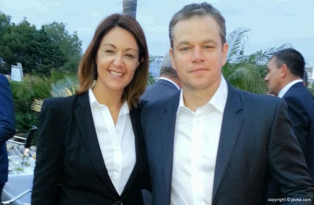 Matt Damon con Cristina de Salones Carrasco