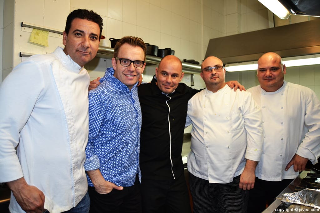 Nazario Cano con los chefs de la Semana del Arroz