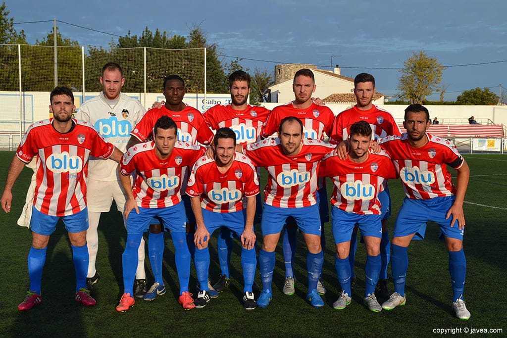 Once del CD Jávea en un partido de liga