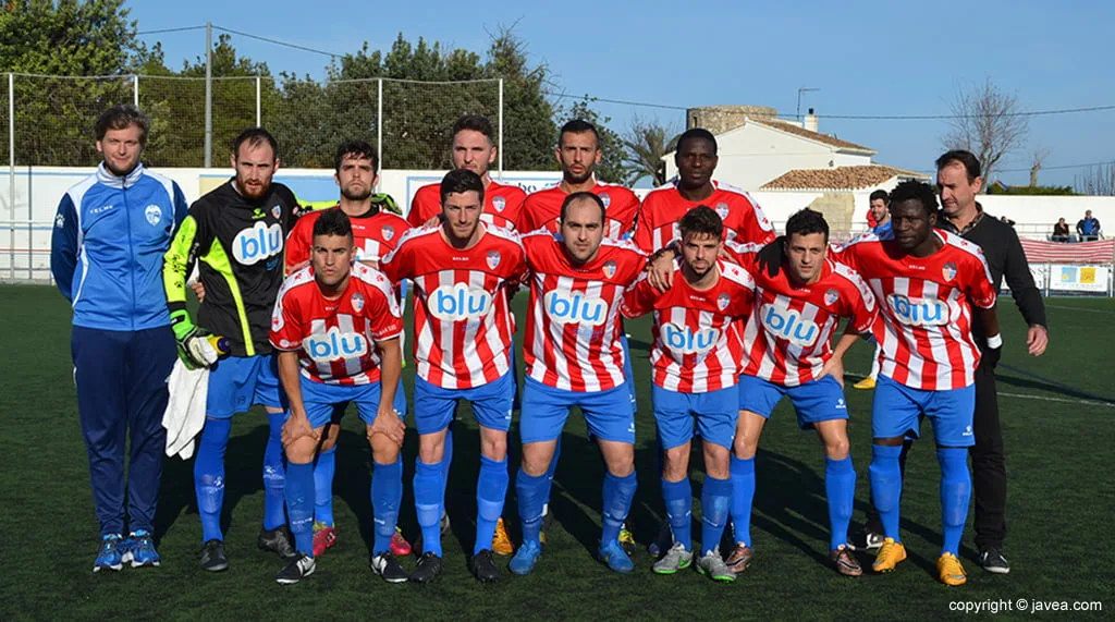 Once del CD Jávea en un partido de liga