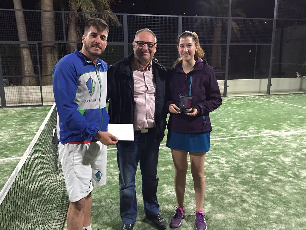 Pareja ganadora formada por Betriu y Claudia