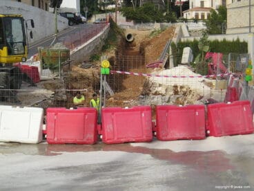 Obras de encauzamiento de pluviales en Xàbia