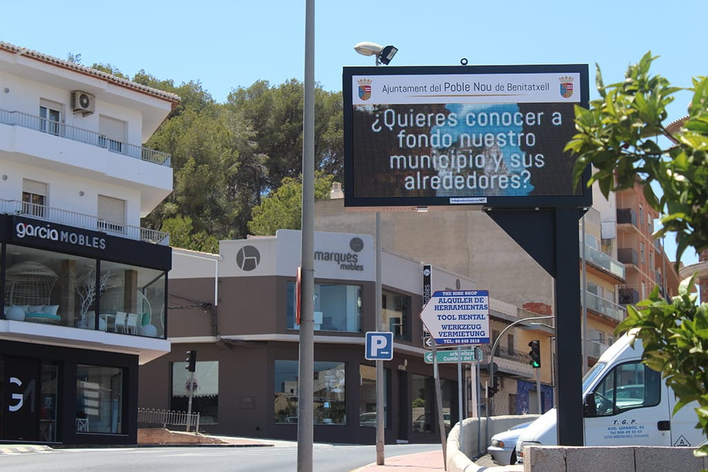 Panel en El Poble Nou de Benitatxell