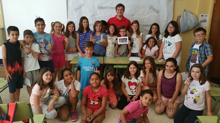 Rafa Andarias con los alumnos del Port de Xàbia