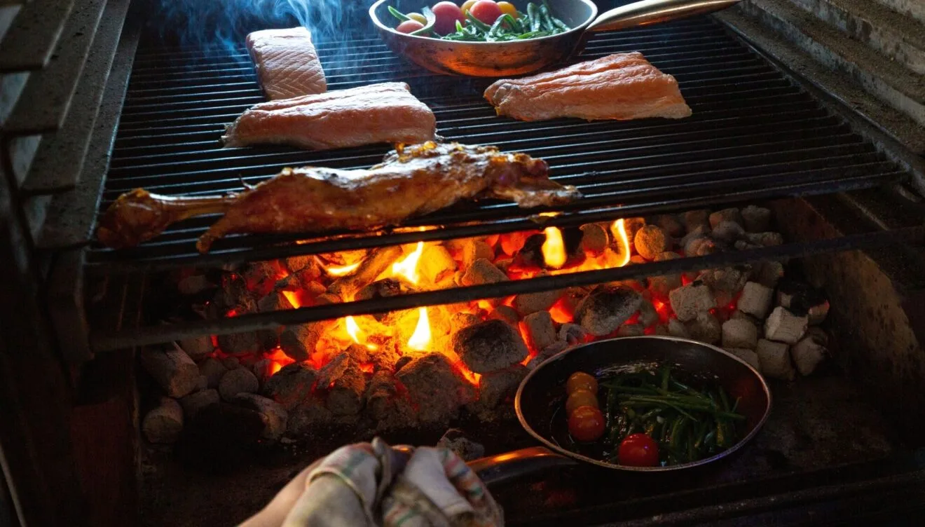 Carnes, pescados y verduras a la brasa en Jávea