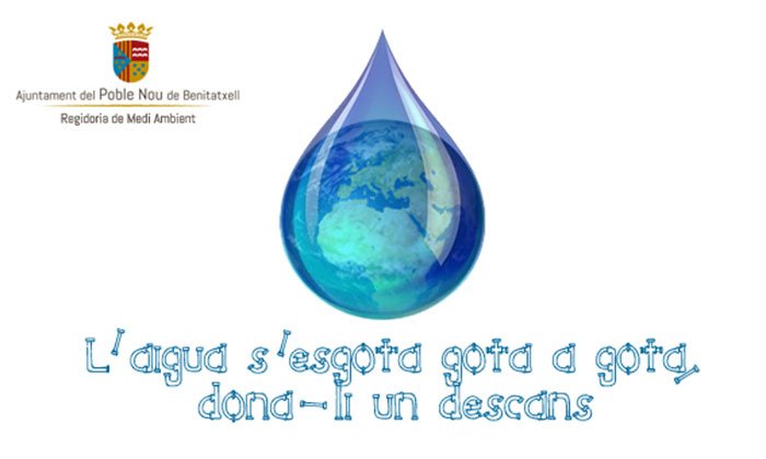 Cartel de la campaña "aigua"sesgota"