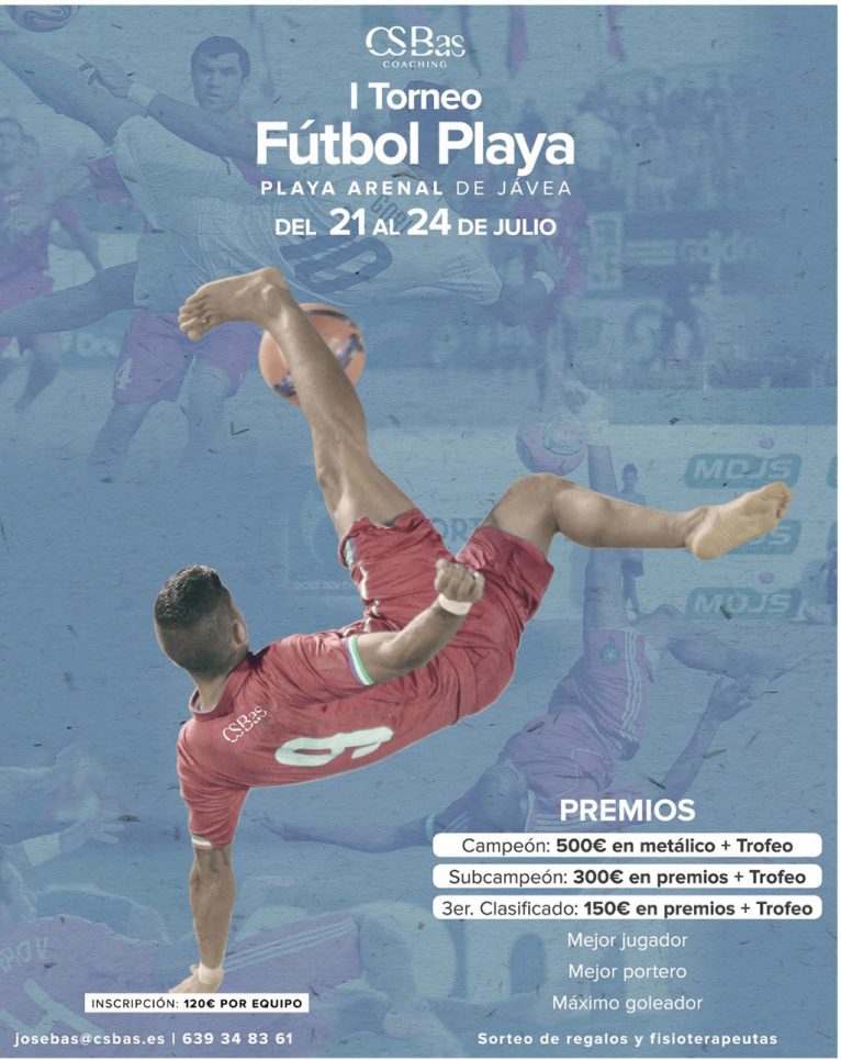 Cartel Torneo Fútbol Playa Jávea