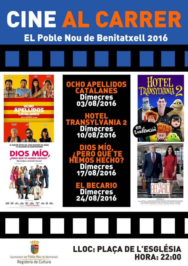 Cartel del cine al carrer